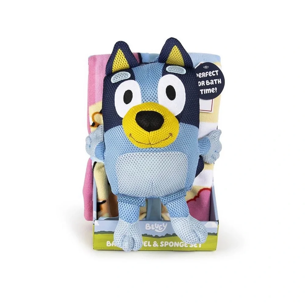Bluey Bath Towel and Sponge Set